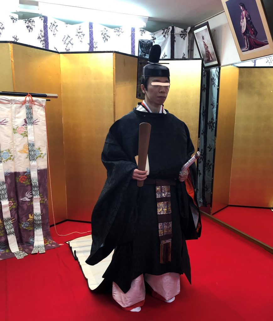 平安装束「束帯」着装体験 ふるさと納税 スガタ美容室